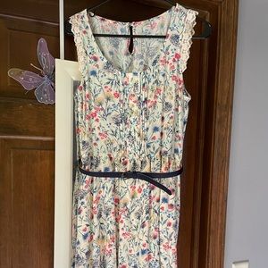 Floral A-Line Mid-Length Dress